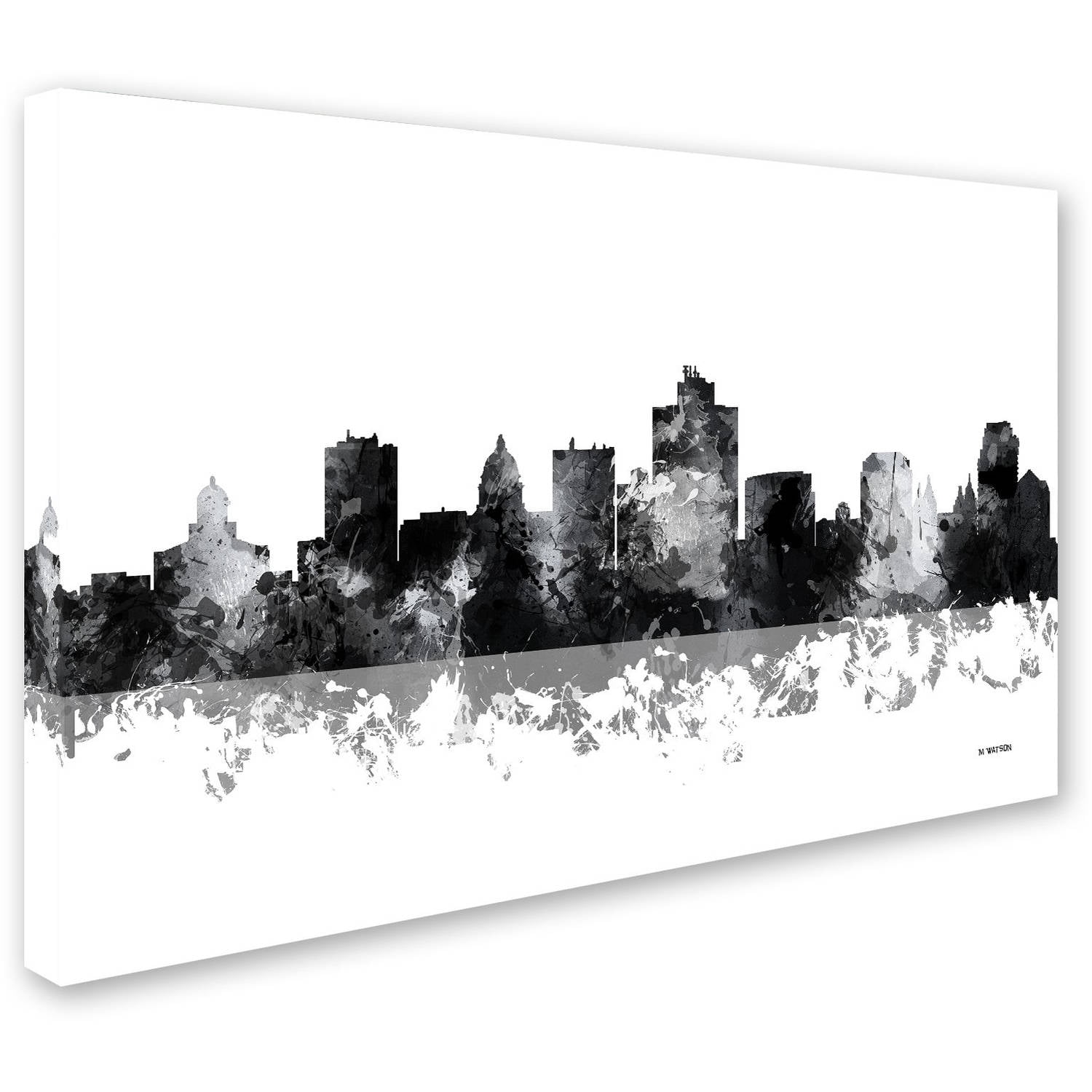 Trademark Fine Art "Salt Lake City Utah Skyline BG-1" Canvas Art by Marlene Watson