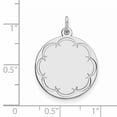 thumbnail image 2 of Beautiful Sterling Silver Rhod-plated Eng. Rnd Polish Front/Satin Back Disc Charm, 2 of 2