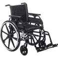 thumbnail image 1 of Silla de ruedas Drive Medical Viper Plus GT con reposabrazos universales, reposapiés abatibles, asiento de 56 cm, armazón verde oscuro y tapizado negro., 1 of 5
