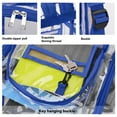 thumbnail image 5 of PayUSD Clear Backpack Heavy Duty Stadium Approved Waterproof PVC Transparent Book Bag with Reinforced Strap for School Work Travel Festival, Blue, 5 of 9