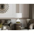 thumbnail image 2 of Cal Lighting Rapallo 1-Light Metal & Glass Table Lamp in Antique Brass/White, 2 of 2