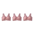 thumbnail image 1 of Minnieouse Sujetador deportivo cómodo con cierre frontal y espalda con realce sin costuras, cómodo, informal, para mujer, color rosa M Type1 NO1, 1 of 6