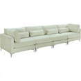 thumbnail image 2 of Meridian Furniture Julia Cream Velvet Modular Sofa, 2 of 5