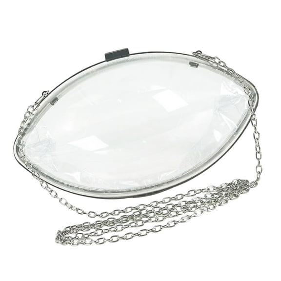 Clutches Purses Acrylic Clear Clutches Bags Ladies Evening Bag Football Shape Crossbody Shoulder Bag for Party Wedding