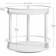 thumbnail image 5 of Lazy Susan Organizer, Rotating Spice Rack, 2 Tier Spice Turntable Organizer, Industrial Turntable Spice Holder, for Kitchen Countertop, Compact and Versatile, White SR22WW, 5 of 6
