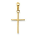 thumbnail image 1 of Pendentif Croix Polie en Or Jaune 14K, 1 of 2