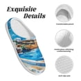 thumbnail image 5 of Disketp Greek Island Windmills Painting Women's Men's Slippers Plush Slip-On House Slipper for Winter Indoor Soft Cushion Non-slip Fluffy Slides Slippers-35/36, 5 of 7