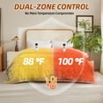 thumbnail image 6 of BEARKISS Heated Blanket Electric Queen Size 84"x90", 250g Flannel & 200g Sherpa, Dual Controllers Even Heating ETL Certified 9 Heat Levels, Light Grayish White, 6 of 7