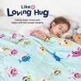 thumbnail image 4 of Sivio Weighted Blanket for Kids, Quiet Even Weight, Easy Care Small Weighted Comfort Blankets, Children Bedding Gifts, 5lbs 36"x48", Blue Shark, 4 of 9