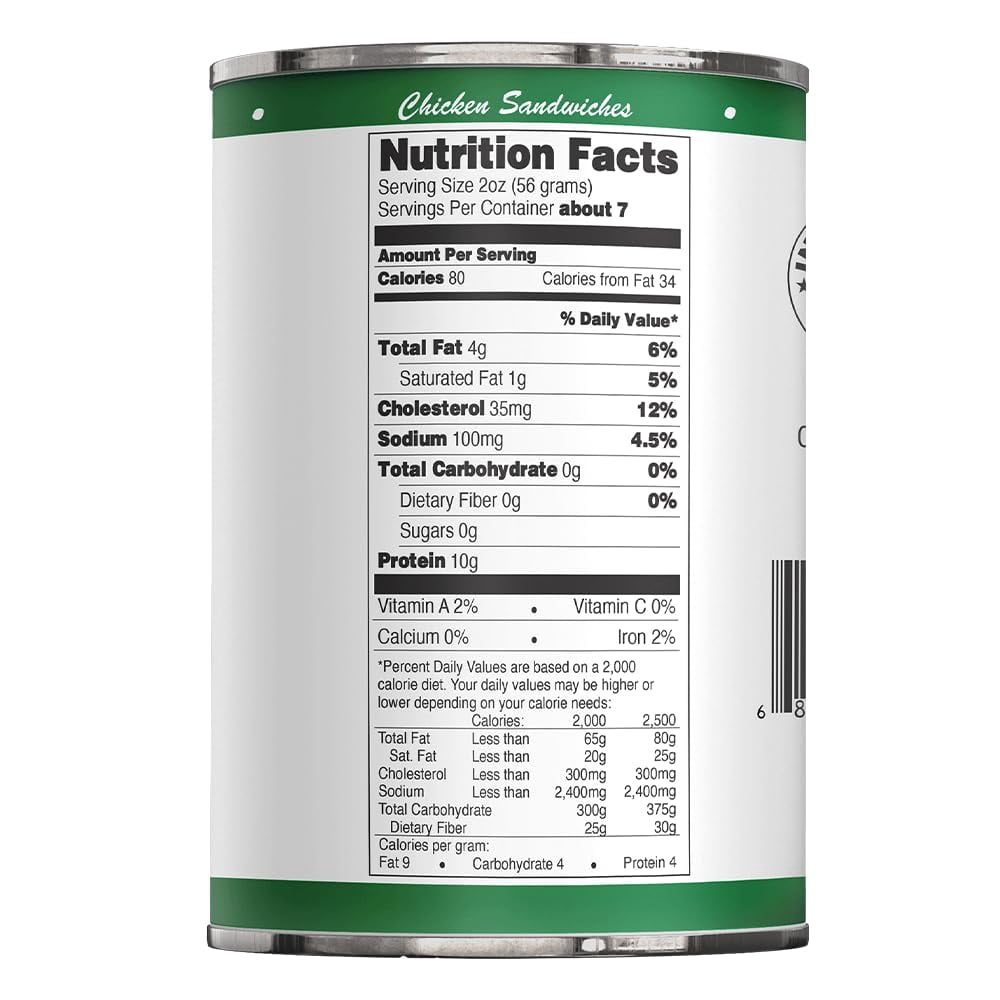 Werling & Sons Canned Chicken 14.5 oz – Fully Cooked, Ready to Eat | Shelf-Stable, Canned Meat | Camping, Survival & Emergency Food Storage | Made in USA |  Pack of 12