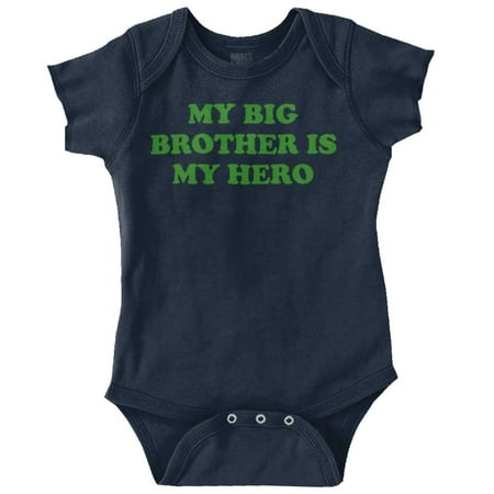 

Brother Newborn Romper Bodysuit For Babies My Big Is My Hero Shower Birthday