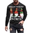 thumbnail image 2 of Blusas y camisas de manga larga con cuello redondo para hombre, blusa informal navideña con cuello redondo y manga larga, blusa estampada para hombre., 2 of 5