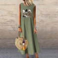 thumbnail image 3 of Cameland Robes de Mode pour Femmes Fête des Mères Été Décontracté Col Rond Sans Manches avec Poches Robe Longue de Plage, 3 of 4