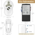 thumbnail image 4 of Universal Ceiling Fan Remote Control Kit, Compatible with Hunter, Harbor Breeze Hampton Bay, 3-Speed Control Fans with Dimmer, Remote Works with Hunter 99122 99123 99600, 4 of 8