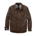 thumbnail image 5 of Mens Flannel Lined Shirt Jacket Long Sleeve Snap Button Western Jacket Cargo Outdoor Cowboy Shirts Jackets with Pockets, 5 of 7