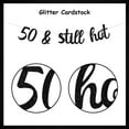 thumbnail image 4 of Black 50th Birthday Party Decoration, Glitter 50 & Still Hot Banner 50th Birthday Decorations,  Men Women Fiftieth Birthday Party Supplies Home Fireplace Window Wall Hanging Decor, 4 of 6