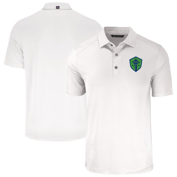 Men's-Cutter & Buck White Seattle Sounders FC Forge Eco Stretch Recycled Polo