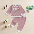 thumbnail image 2 of HCNTES Toddler Clothes for Girls Baby 3D Flower Fall Winter Outfits Sweatshirt Pullover Cute Pants Set(Style5,6-12 Months), 2 of 8