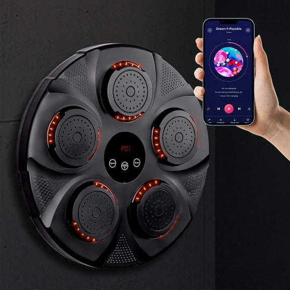 Annuodi Boxing Machine Equipment with Bluetooth Connection Music Boxing Training Electronic Smart Punching Equipmen Focus Agility Training with Boxing Gloves for Parent-Child Fun Gift