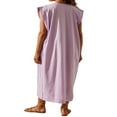 thumbnail image 2 of POINTERTECK Robe Longue Décontractée d'Été pour Femmes, Couleur Unie, Sans Manches, Col Rond, Robe de Plage, 2 of 4