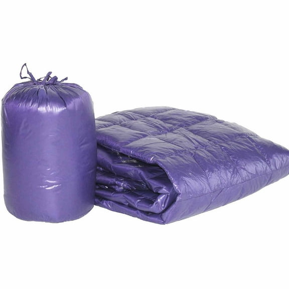 PUFF 50" x 60" Down Alternative Indoor/Outdoor Water Resistant Packable Throw, Purple