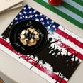 thumbnail image 4 of Clearance! Boovnll 4th of July Placemats, 12x18" Red Blue Stars Linen Placemats, Heat-Proof Place Mats for Memorial Day Patriotic Party Kitchen Dining Table Decor, 4th of July Decorations, 4 of 5