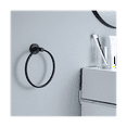thumbnail image 4 of Anneau Porte-Serviette pour Salle de Bain, Porte-Serviette à Main Rond, Support Mural en Acier Inoxydable 304, Fini Brossé (Noir), 4 of 7