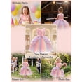 thumbnail image 6 of Odeerbi Toddler Kids Girls Rainbow Tulle Princess Dress Flower Tutu Dresses Wedding Birthday Party Ball Gown, 6 of 9