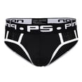 thumbnail image 2 of Hombres sexy de malla elástica Ropa interior de tiro bajo Calzoncillos deportivos M Negro METRO Colco calzoncillos de malla para hombres ropa interior, 2 of 8