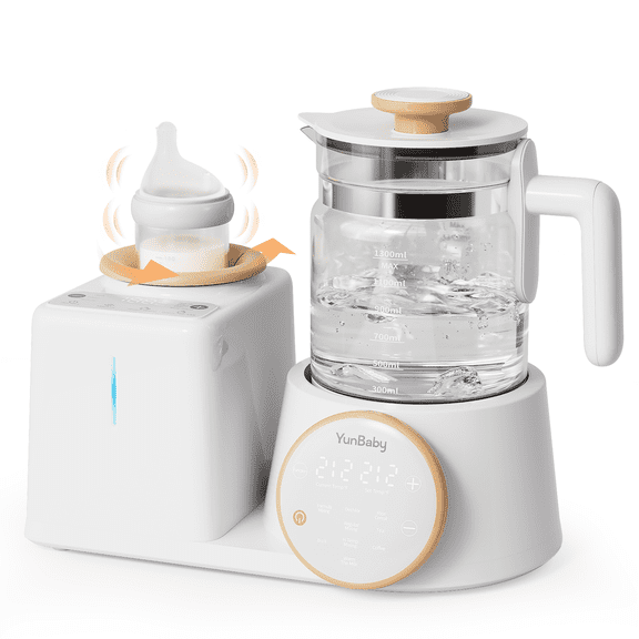 YunBaby Baby Bottle Warmer & Automatic Bottle Shaker with Electric Kettle, Fast Water Heating with Temperature Control for Formula & Breastmilk