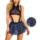 thumbnail image 2 of Conjunto de ropa interior sexy Traje de traje de escenario de tentación uniforme Traje de ropa de cosplay suave, Azul oscuro, M sidaley XX000043-15, 2 of 7