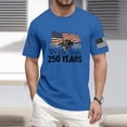 thumbnail image 2 of Trgacdwlo S-5XL Big and Tall 250th Anniversary Men's T-Shirts Patriotic Shirts for Men Short Sleeve USA Flag Shirts for Men Blue XXL, 2 of 6