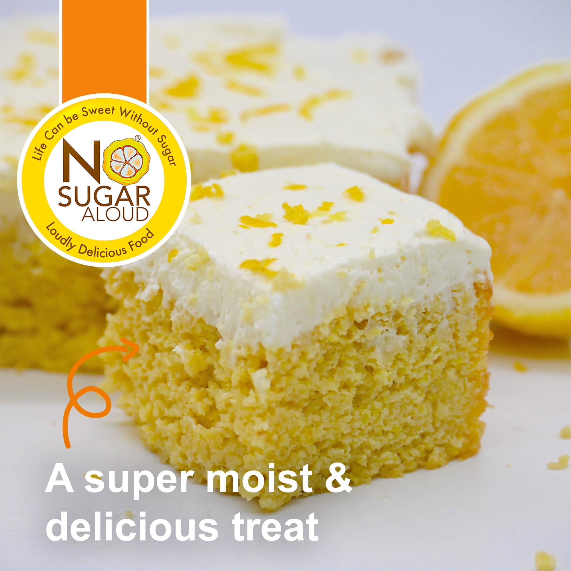 No Sugar Aloud - Low Carb Lemon Cake Baking Mix (Keto, Vegan, Gluten Free, No Added Sugar, High Protein, High Fiber, Diabetic Friendly)