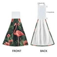 thumbnail image 3 of Yayeee Kitchen Hanging Hand Towels Set of 2 with Loop Bathroom Absorbent Tie Towel, Red Flamingo Pattern, 3 of 7