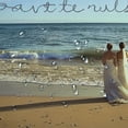 thumbnail image 5 of Orinice  Wedding Shower Curtain, Just Married Written on Sandy Beach Ocean Waves Romantic Photo Celebration, Cloth Fabric Bathroom Decor Set with Hooks,  White, 5 of 7