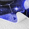 thumbnail image 5 of Manfei Neon Astrology Moon Stars Quilt King,Celestial Ringed Planets King Coverlet Set,Black Reversible,3-Piece,1 Bedspread and 2 Pillowcases, 5 of 7