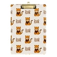 thumbnail image 2 of Plastic Clipboard Acrylic Hanging Clip Board with silver Low Profile Office School Supplies 12.5x9 Cute Cartoon Playful Tiger, 2 of 9