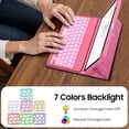 thumbnail image 3 of Funda con teclado FINTIE para iPad 11" 10,9" Bluetooth retroiluminada rosa, 3 of 9