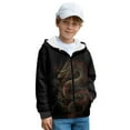 thumbnail image 3 of Chririnla Art Dragon Zip Up Jacket for Kids and Boys - girl Fuzzy Hoodie Lightweight Comfy Casual Hoodie for School and Sports, 3 of 7