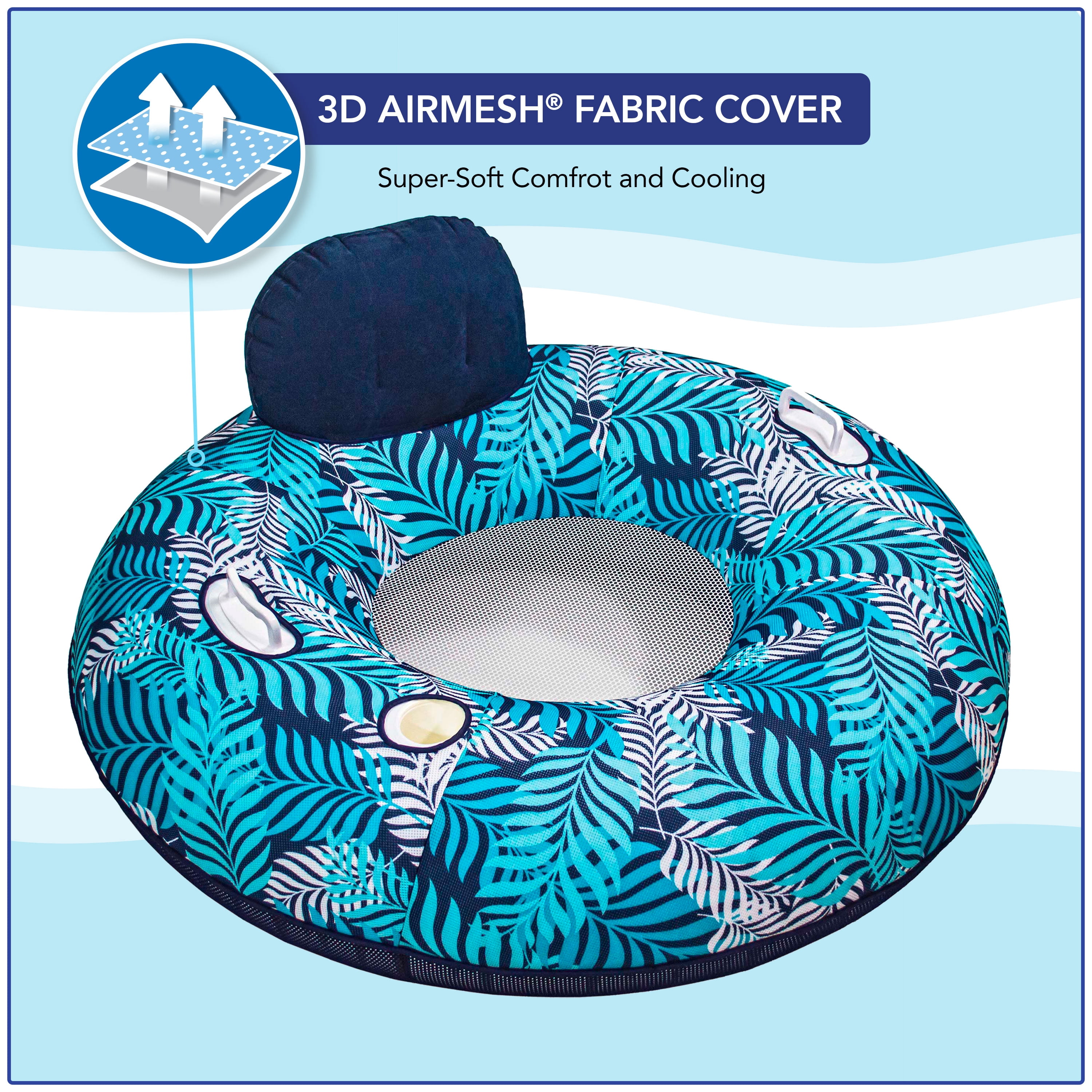 Aqua Leisure Oversized Blue Adult Cooling Pool Float and Lake Tube, Unisex,15 Years and up