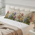 thumbnail image 4 of Hydrangeas Body Pillow Cover 20 x 60 Inch Decorative Pillow Cover Spring Summer Floral Botanical Vintage Lumbar Pillowcase Seasonal Rectangle Cushion Case for Couch Sofa Bed Living Room, 4 of 9