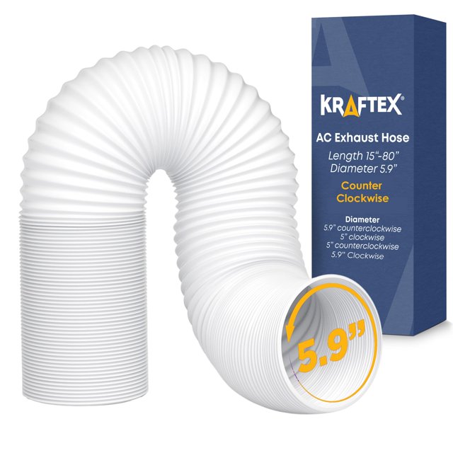 Manguera de Aire Acondicionado Portátil Kraftex 5.9 cm Longitud 80 pulgadas