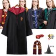 thumbnail image 3 of Harris School of Witchcraft Wizardry Cosplay ropa película adulto niño capa conjunto, 3 of 9