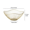 thumbnail image 4 of Plato de fruta de hoja de estilo alto dorado creativo Simple personalizado almacenamiento en habitación para el hogar plato de hierro para fruta hueco hoja ANGGREK Otros, 4 of 8