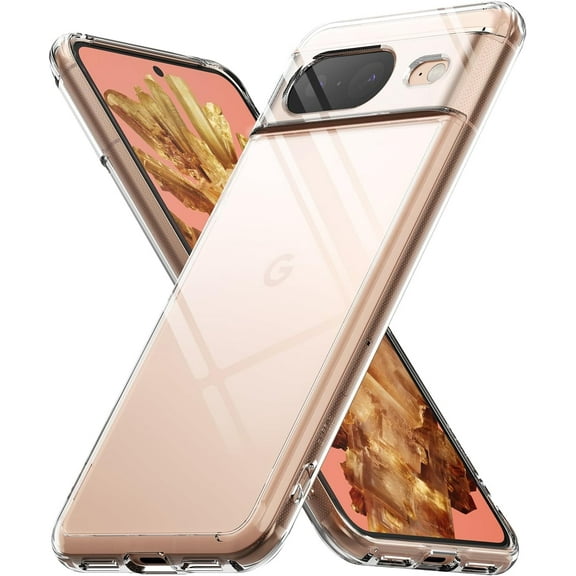 Entronix Crystal Clear Case for Pixel 8, [Yellow Resistant] Slim Fit Shockproof Hard Back