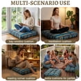 thumbnail image 4 of YEERSWAG Outdoor Patio Seat Cushions Bohemian Chair Pads,Square Floor Pillow,Meditation Yoga Cushion for Garden Patio Home Backyard Office,19.7x19.7x3.9", 4 of 9