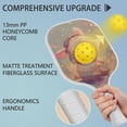 thumbnail image 2 of Pickleball Paddles Set Of 2, Fiberglass Surface, Music Piggy Print, 4 Balls & Bag, 2 of 5