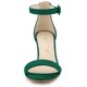 thumbnail image 3 of Sandalias de Tacón Grueso Allegra K Correa de Tobillo Transparente Gamuza Sintética Verde 40, 3 of 7