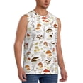 thumbnail image 2 of Fotbe Men's Mushrooms And Butterflies Print Men's Sleeveless Muscle Tank Tops Casual T-Shirts for Gym Workout Beach-Small, 2 of 8