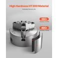 thumbnail image 2 of VEVOR 6 Inch 3-Jaw Self-Centering Lathe Chuck with 1 1/2 in-8 Threaded Backing Plate, 2 of 9